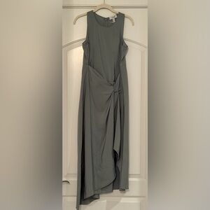 COS Asymmetrical Sleeveless Sage Green / Gray Dress